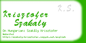 krisztofer szakaly business card